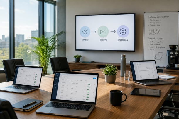  E-Invoicing-laptop-vergaderzaal