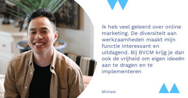  Foto van onze marketingcollega Michael